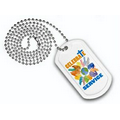 Plastic Dog Tag w/ 23 1/2" Chain (Full Color Digital)